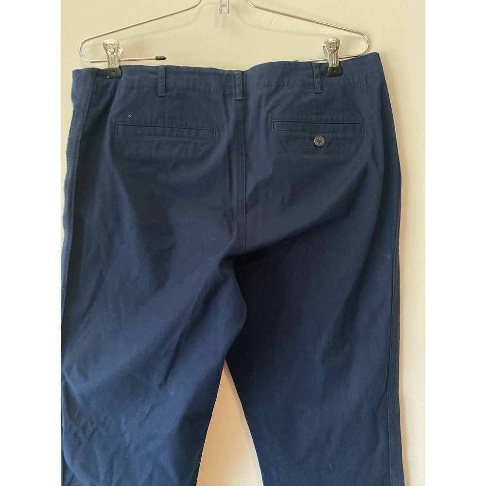 𝅺Lauren Ralph Lauren Co. Sz 12 Capri Pants Casual Blue Flat Front - Picture 8 of 8